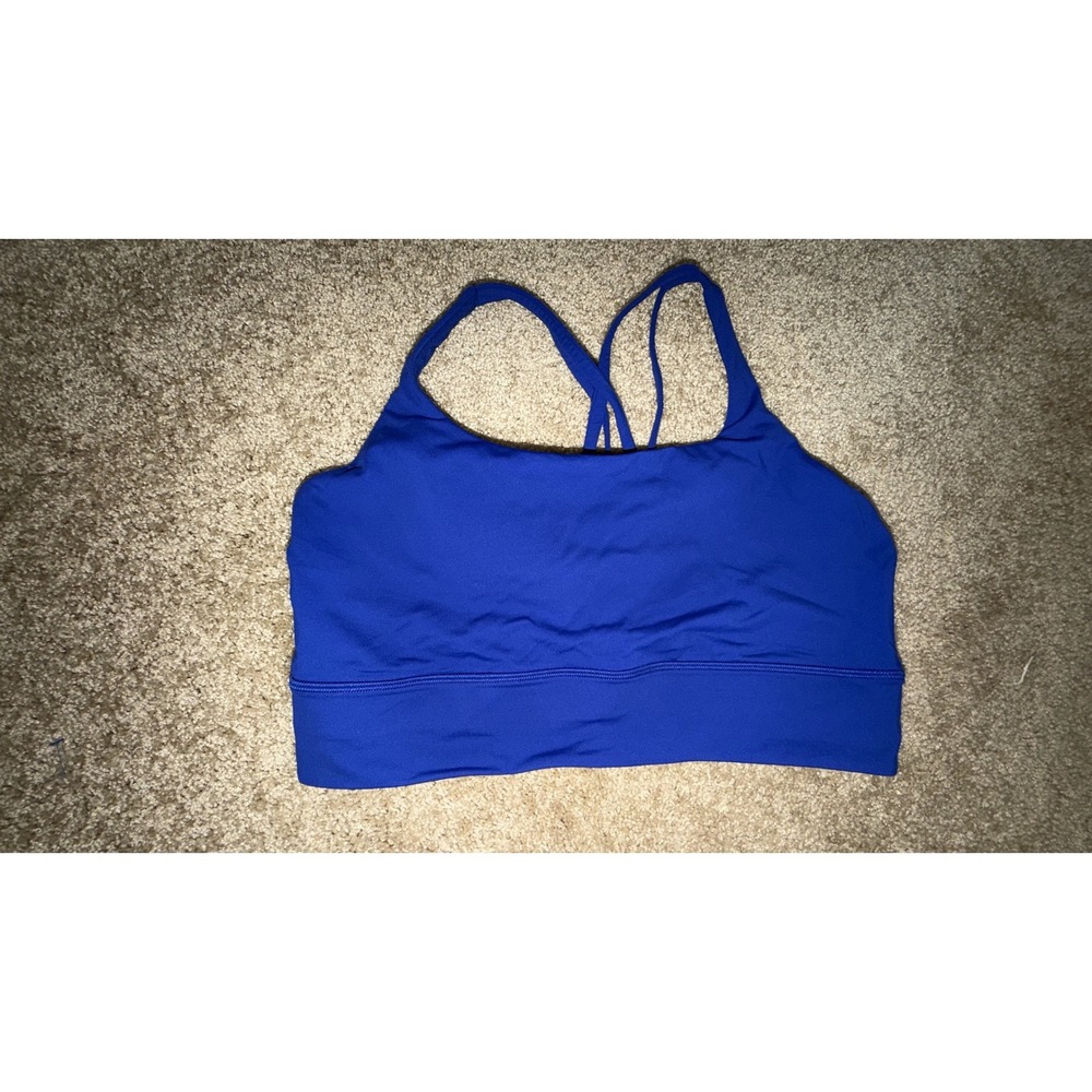 Lululemon Royal Blue Racerback Sports Bra Yoga Gym Training Size 12